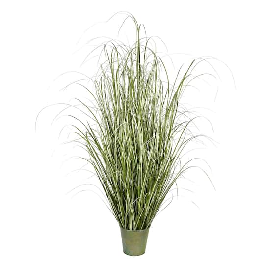 Artificial Native Green Grass in Iron Pot By Vickerman | 59" | Michaels®